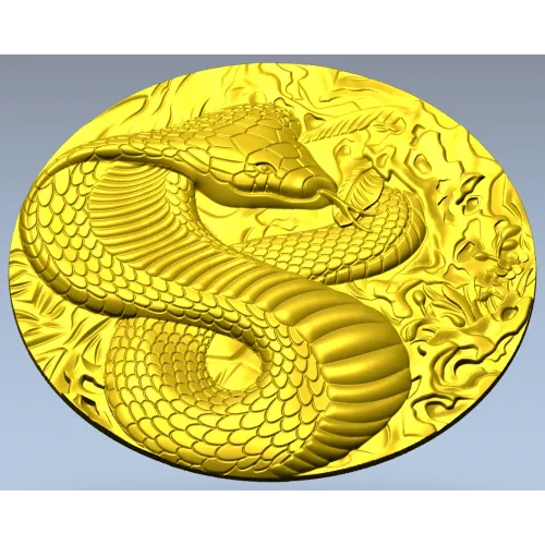 Рельефная 3D модель кобры в формате STL для ЧПУ