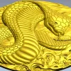 Рельефная 3D модель кобры в формате STL для ЧПУ