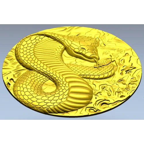 Рельефная 3D модель кобры в формате STL для ЧПУ
