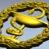 Чаша Гигии в лавровом венке - 3D модель STL для ЧПУ