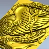Пылающая кобра - 3D панель в формате STL для ЧПУ