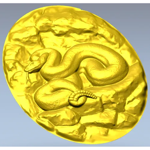 Рельефная 3D модель "Змеиный омут" - STL для ЧПУ