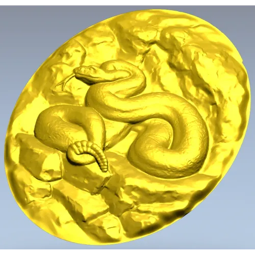 Рельефная 3D модель "Змеиный омут" - STL для ЧПУ