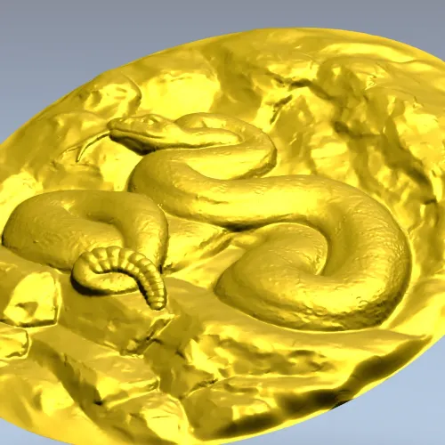 Рельефная 3D модель "Змеиный омут" - STL для ЧПУ
