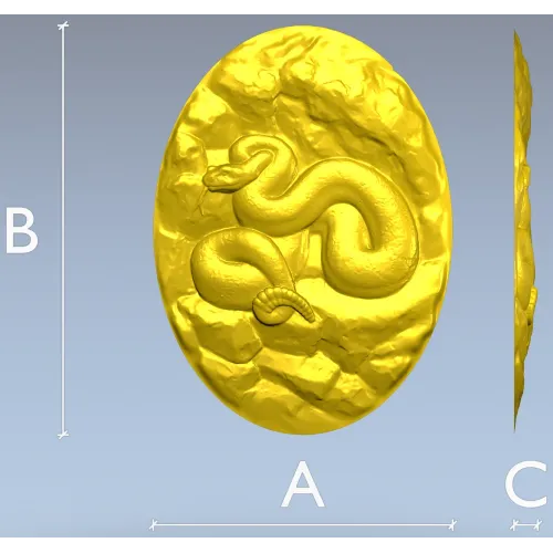 Рельефная 3D модель "Змеиный омут" - STL для ЧПУ