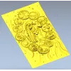 Телец в окружении зодиаков - 3D панно в формате STL для ЧПУ