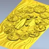 Телец в окружении зодиаков - 3D панно в формате STL для ЧПУ