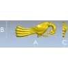 Рельефная накладка-птица в антик стиле (STL для ЧПУ)