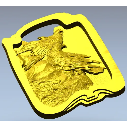STL модель панно "Орел на скале" - 3D модель stl для ЧПУ