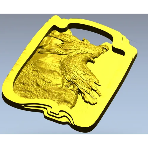 STL модель панно "Орел на скале" - 3D модель stl для ЧПУ
