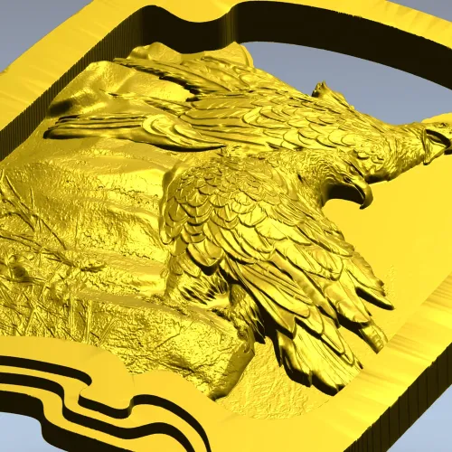 STL модель панно "Орел на скале" - 3D модель stl для ЧПУ