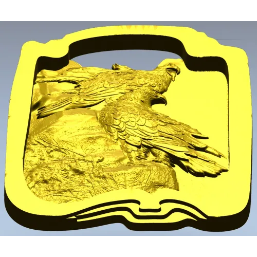 STL модель панно "Орел на скале" - 3D модель stl для ЧПУ