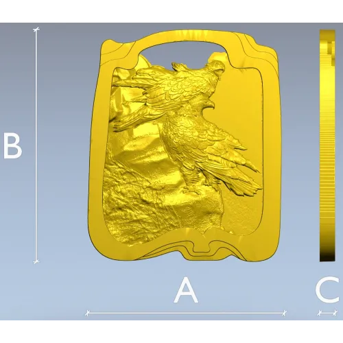STL модель панно "Орел на скале" - 3D модель stl для ЧПУ