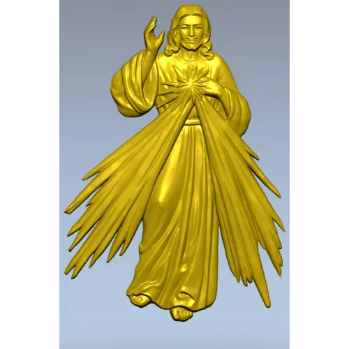 Divine Mercy Jesus - 3D STL Relief for CNC