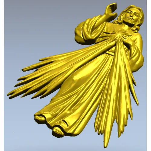 Divine Mercy Jesus - 3D STL Relief for CNC