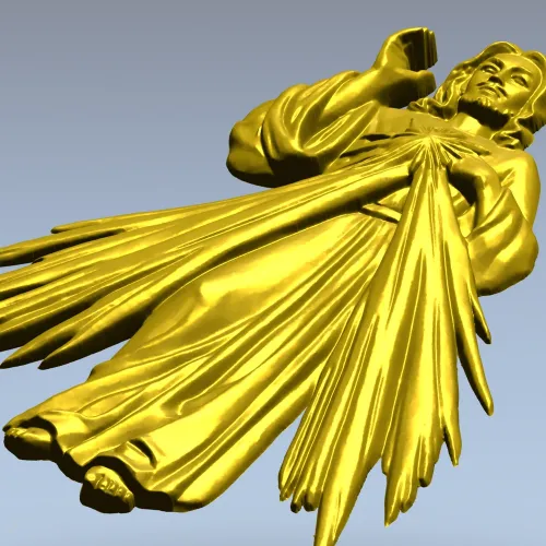 Divine Mercy Jesus - 3D STL Relief for CNC