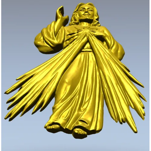 Divine Mercy Jesus - 3D STL Relief for CNC