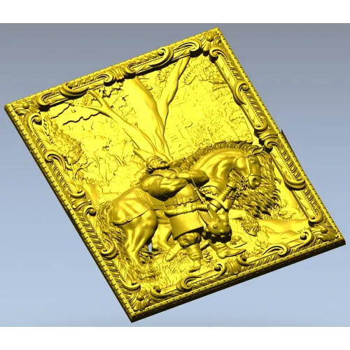 Ilya Muromets relief panel STL for CNC milling