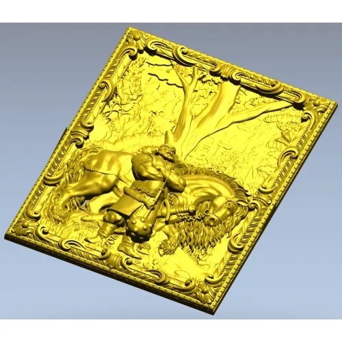 Ilya Muromets relief panel STL for CNC milling