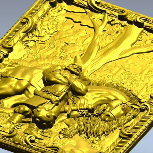 Ilya Muromets relief panel STL for CNC milling