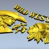 Wild West relief STL for CNC - Cowboy vs Native Chief