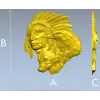 Стражи степи - рельефное панно индейца, орла и лисицы (STL)