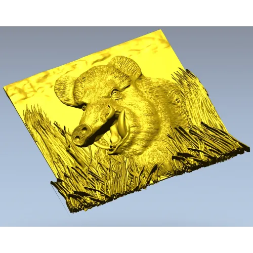 Барельеф дикого кабана - 3D модель STL для ЧПУ