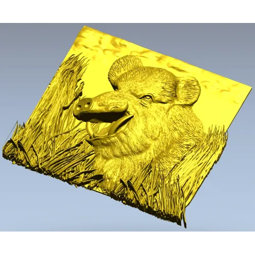 Барельеф дикого кабана - 3D модель STL для ЧПУ