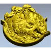 Медальон с головой кабана - высокодетализированная 3D модель STL