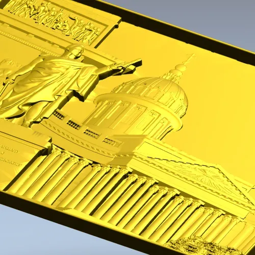 Kazan Cathedral Bas-Relief STL for CNC Carving