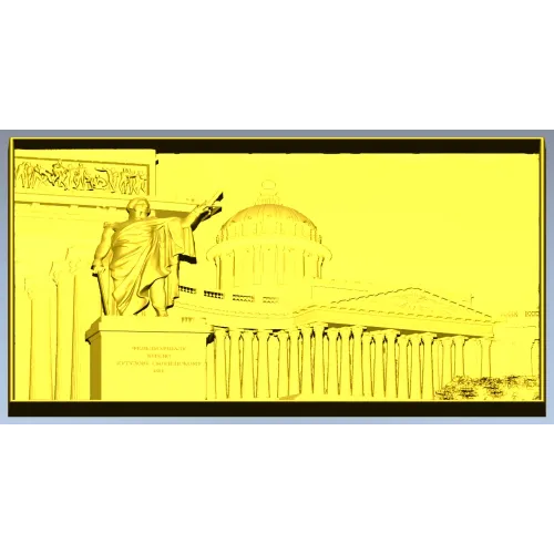 Kazan Cathedral Bas-Relief STL for CNC Carving