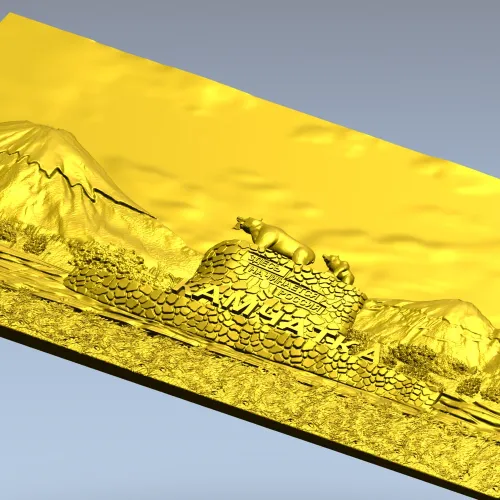 Камчатская панорама - 3D панно для ЧПУ в формате STL
