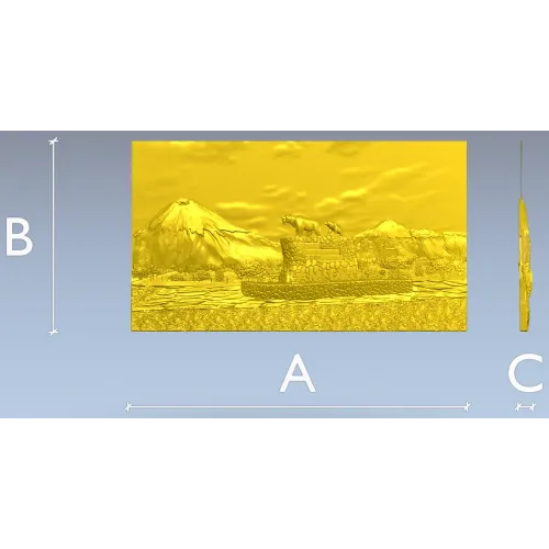 Камчатская панорама - 3D панно для ЧПУ в формате STL