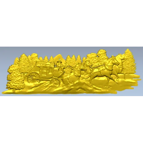 Карета в чаще - детализированная 3D модель в формате STL для ЧПУ