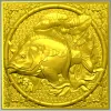 Carp Medallion 3D model in STL for CNC
