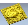 Carp Medallion 3D model in STL for CNC