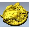 Карп на медальоне - 3D модель STL для ЧПУ