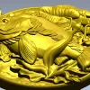 Карп на медальоне - 3D модель STL для ЧПУ