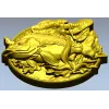 Карп на медальоне - 3D модель STL для ЧПУ