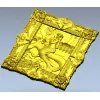 Русалка в камышах - рельеф в раме (3D модель STL для ЧПУ)