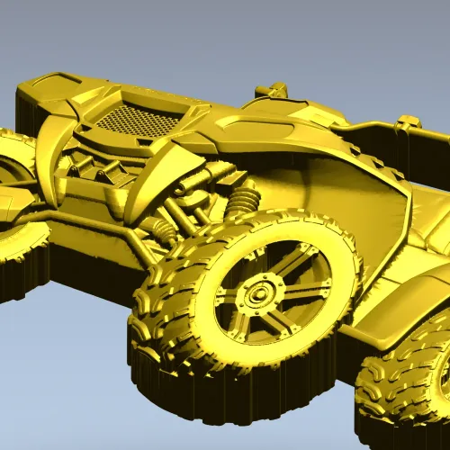 Детализированный квадроцикл - 3D модель в формате STL для ЧПУ