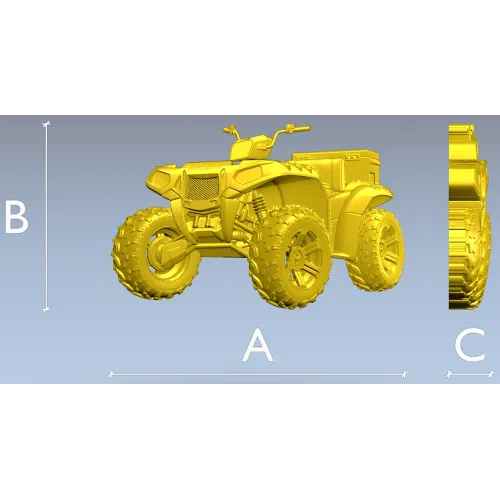 Детализированный квадроцикл - 3D модель в формате STL для ЧПУ