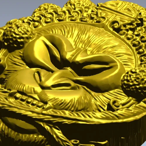 Медальон "Китайская обезьяна" - 3D модель STL для ЧПУ