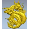 Coiled Imperial Dragon - detailed STL 3D model for CNC