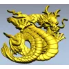 Coiled Imperial Dragon - detailed STL 3D model for CNC