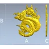 Coiled Imperial Dragon - detailed STL 3D model for CNC