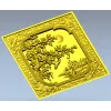 Резное панно "Цветущая ветвь с птицей" - 3D модель STL для ЧПУ