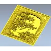 Резное панно "Цветущая ветвь с птицей" - 3D модель STL для ЧПУ
