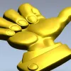 3D модель "Класс" - STL рельеф руки "палец вверх" для ЧПУ