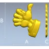 3D модель "Класс" - STL рельеф руки "палец вверх" для ЧПУ